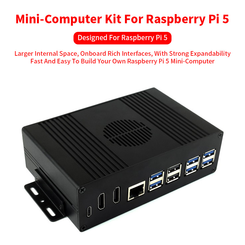 Raspberry Pi 5 8Gb Kit - Raspberry Pi casing ponsel aluminium Aloi,