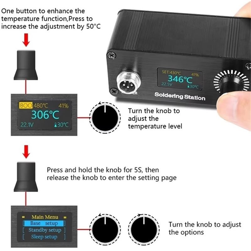 B23B T12 Untuk Perbaikan Rumah - Soldering Station T12 Oled ulasan dan harga