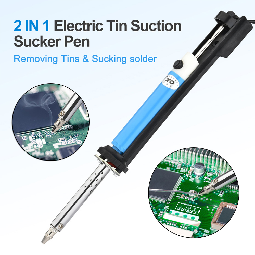 Set Alat Pompa Hisap Besi Deso - Desoldering Gun Vacuum Electric ulasan dan harga
