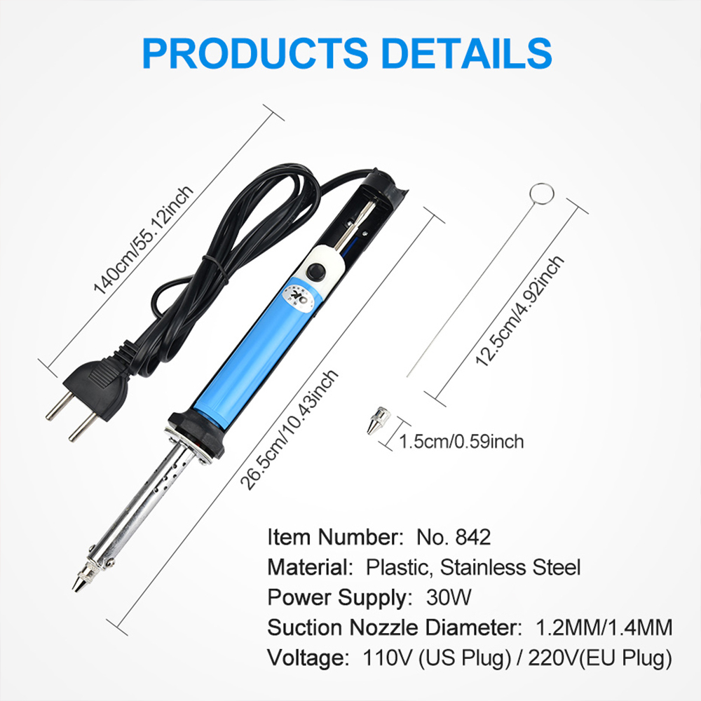 Set Alat Pompa Hisap Besi Deso - Desoldering Gun Vacuum Electric ulasan dan harga